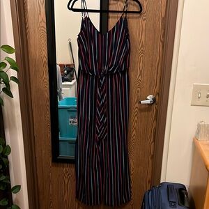 Striped Sleeveless Maxi Dress